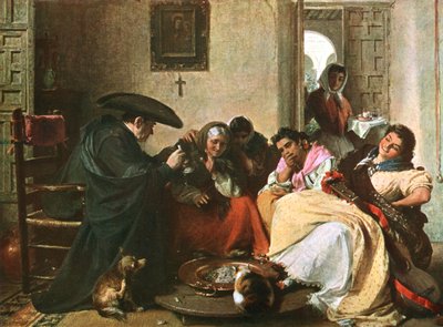 Chat Round The Brasero, 1866, c1902. tekijältä Unbekannt