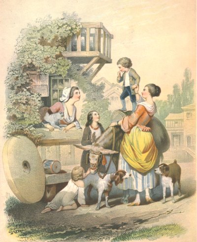 Chat Millerin vaimon kanssa, 1700-luvun loppu - 1800-luvun alku tekijältä Unbekannt