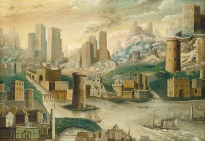 Fantasian kaupunki, 1800-luvun puoliväli. tekijältä Unbekannt