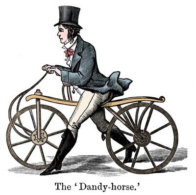 Dandy-Horse tai Draisienne tyyppiä muodikas c1820 tekijältä Unbekannt