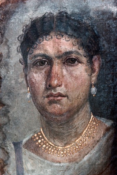 Fayum-muotokuva Alinesta, joka tunnetaan myös nimellä Ténos, 1. vuosisadalla tekijältä Unbekannt