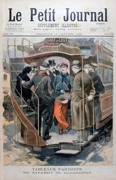Ranskalainen sotilas kotiin Madagaskarilta, 1896 tekijältä Unbekannt