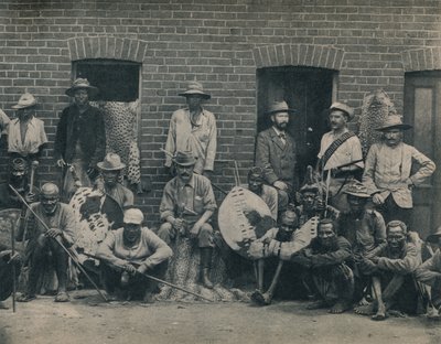 Ryhmä Afrikaners ja Zulus, c1900. tekijältä Unbekannt