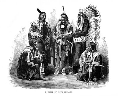 Sioux-intiaanien ryhmä, 1872 tekijältä Unbekannt