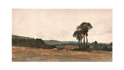 Sadonkorjuukohtaus - luonnos ulkona, c1900. tekijältä Unbekannt