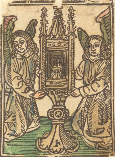 Kahden enkelin hallussa oleva monstrance, 14951500. tekijältä Unbekannt