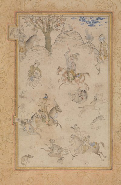 Ruhtinasmetsästys, 1500-luvun loppu. tekijältä Unbekannt