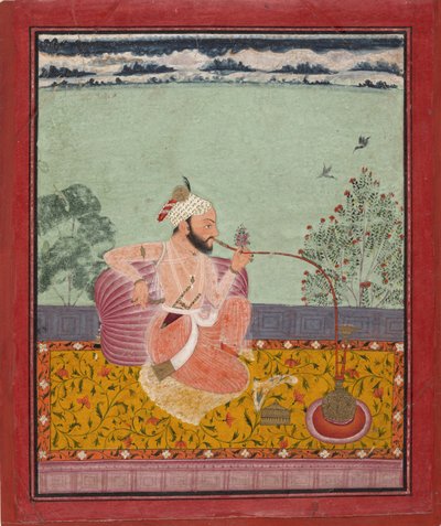 Vesipiippua polttava Raja. Kota, 1690-1710, Metropolitan Museum tekijältä Unbekannt