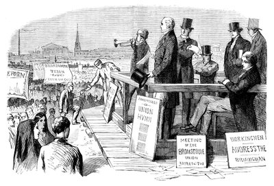 Reform Act -mielenosoitus, Birmingham, West Midlands, c1832 c1895 tekijältä Unbekannt