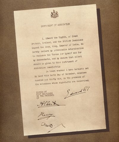 A Reign Ended, 1936 1937 tekijältä Unbekannt