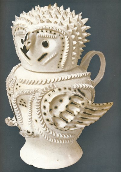 Kannuna käytetty suolalasipöllö, kupin pää, c1730-c1755, 1913 tekijältä Unbekannt