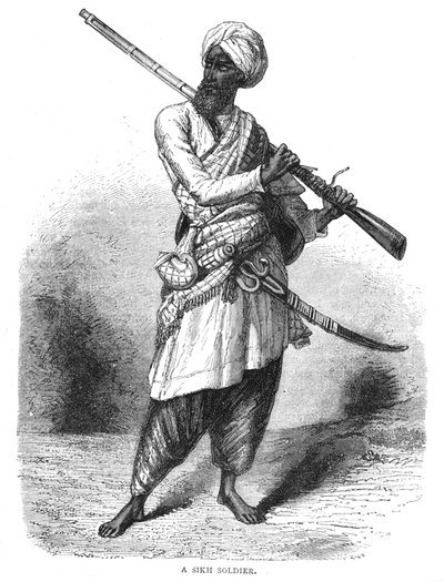 Sikh-sotilas, 1880 tekijältä Unbekannt