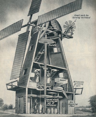 Smock Windmill Stuart Daysissa, vuodelta 1934 tekijältä Unbekannt