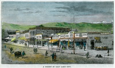 Katu Salt Lake Cityssä, Utahissa, Yhdysvalloissa, 1880 tekijältä Unbekannt