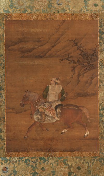 Tatarimetsästäjä hevosensa selässä, Ming-dynastia, 1400-luku. tekijältä Unbekannt