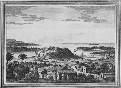 Näkymä Acapulcon satamasta, n. 1768 tekijältä Unbekannt
