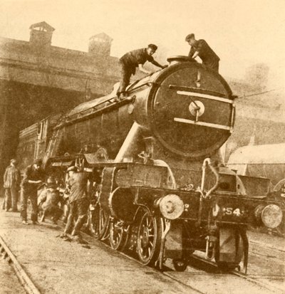 A Wash and Brush Up for the Flying Scotsman., c1930. tekijältä Unbekannt