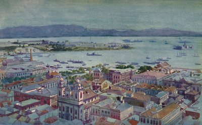 Hieman Rioa Ilha das Cobran ja Ilha Fiscalin kanssa, 1914 tekijältä Unbekannt