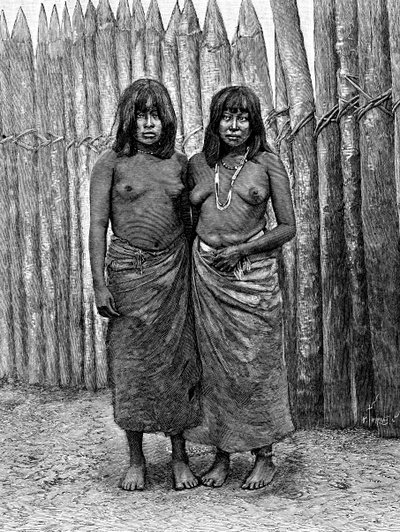 Pari Gran Chacon intiaaninaista, Etelä-Amerikka, 1895 tekijältä Unbekannt