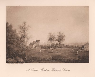 Krikettiottelu Banstead Downsissa, Surreyssa, 1800-luvulla 1912 tekijältä Unbekannt