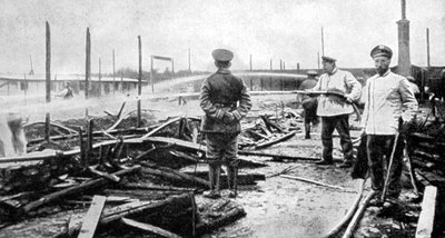 Tuli tuhosi vankileirin Saksassa, ensimmäinen maailmansota, 1915 tekijältä Unbekannt
