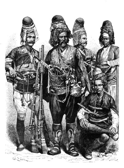 Ryhmä Zeibekkejä, Vähä-Aasia, 1895 tekijältä Unbekannt