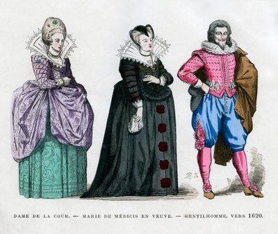 Hovinrouva, Marie de Medici leskenä ja herrasmies, c1620 1882-1884 tekijältä Unbekannt