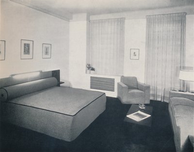 Miesten makuuhuone, jonka suunnitteli Robert Heller Inc., New York, 1936 tekijältä Unbekannt