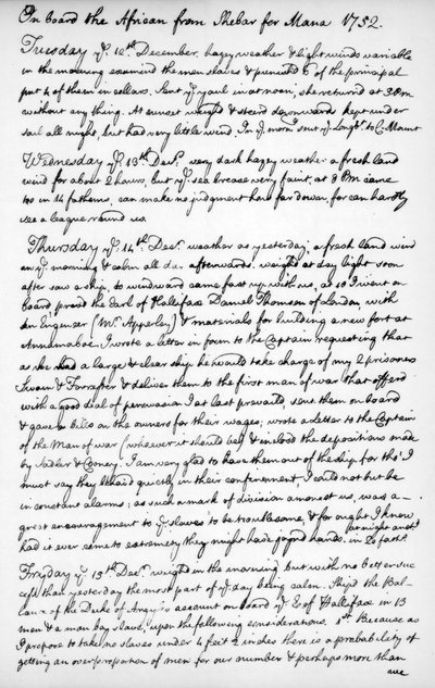 Sivu John Newtonin päiväkirjasta, 1750-1754 1965 tekijältä Unbekannt
