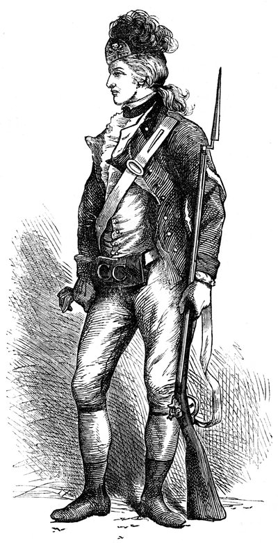 Todellinen amerikkalainen kiväärimies, c1776-1780 c1880 tekijältä Unbekannt