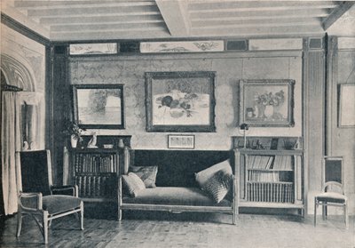 Huone herra G. Roucherin Pariisin asunnossa, Maurice Dufrenen huonekalut, v. 1909 tekijältä Unbekannt