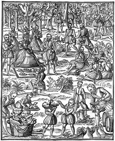 Kuninkaallinen piknik, 1575, 1910 tekijältä Unbekannt