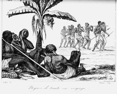 Orjasaattue, Afrikka, 1800-luku tekijältä Unbekannt