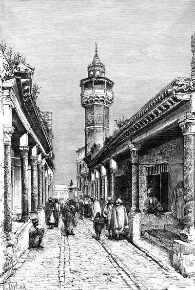Katu Sukin alueella Tunisiassa, Tunisiassa, 1895 tekijältä Unbekannt