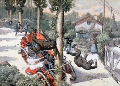 Kauhea onnettomuus, kilpailu Pariisista Madridiin, 1903 tekijältä Unbekannt
