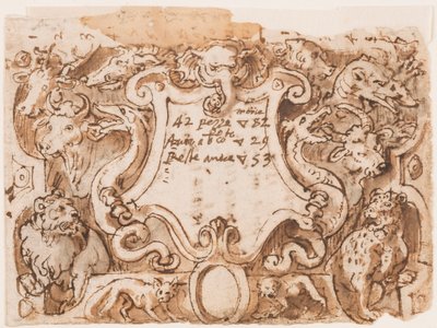 Venationes Ferarum Arium Piscium -sarjan nimiölehti. tekijältä Unbekannt