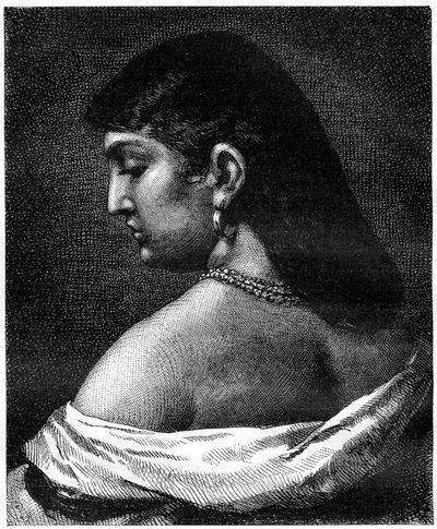 Nainen Trasteveresta, Roomasta, Italiasta, 1800-luku tekijältä Unbekannt