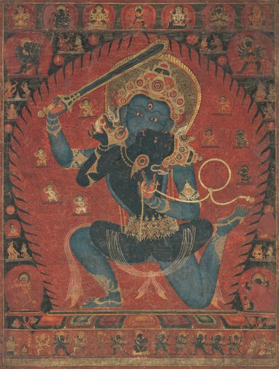 Acala puolison Vishvavajrin kanssa, 1525-50. tekijältä Unbekannt