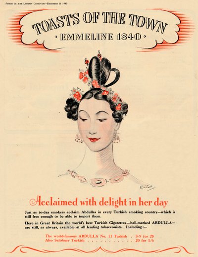 Päivästään iloisesti ylistetty Toasts of the Town - Emmeline 1840, 1940 tekijältä Unbekannt