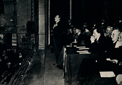 Puhuminen julkisessa kokouksessa Finsbury Parkissa, 1924, 1945. tekijältä Unbekannt