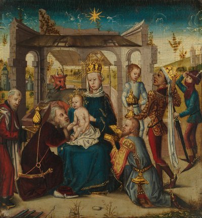 Maagien palvonta, n. 1470-90. tekijältä Unbekannt