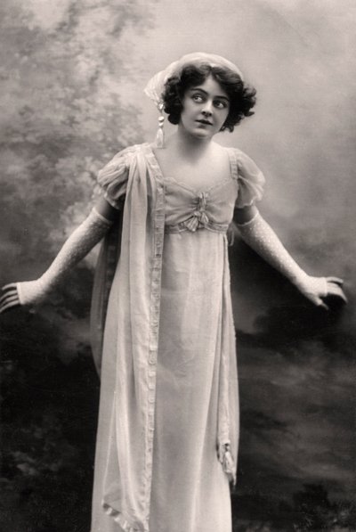 Adrienne Augarde 1882-1913, englantilainen näyttelijä, 1907 tekijältä Unbekannt