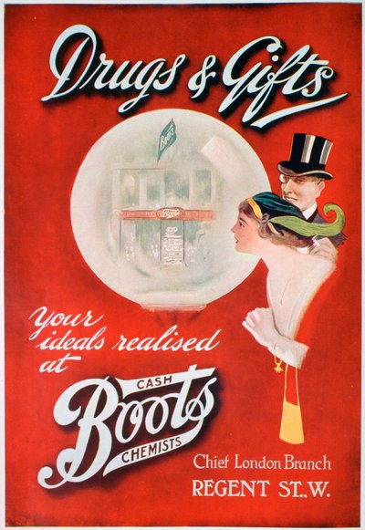 Mainos Boots the Chemists, 1913 tekijältä Unbekannt