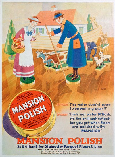 Mainos Mansionin antiseptisestä lattiavahasta, 1933 tekijältä Unbekannt