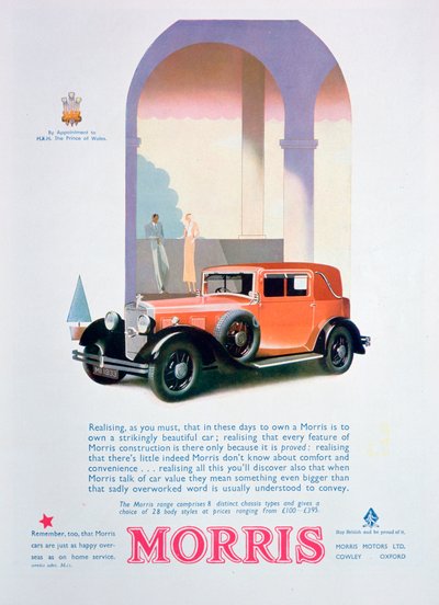 Morris-autojen mainos, 1932 tekijältä Unbekannt