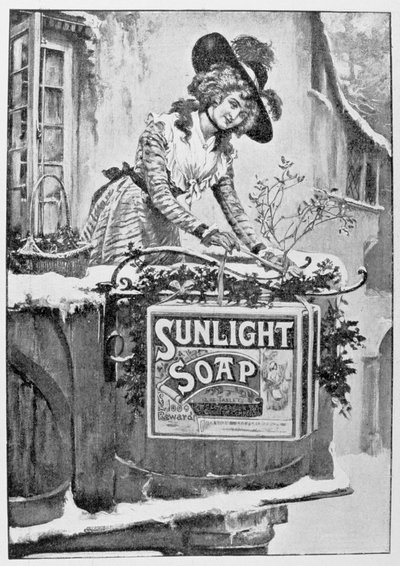 Mainos Sunlight-saippualle, 1903 tekijältä Unbekannt