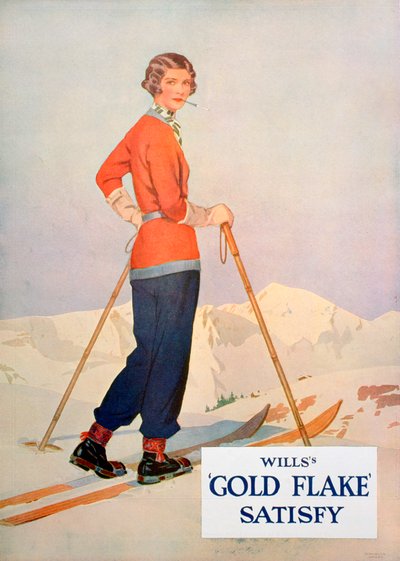 Mainos Wills Gold Flake -savukkeista, 1930 tekijältä Unbekannt