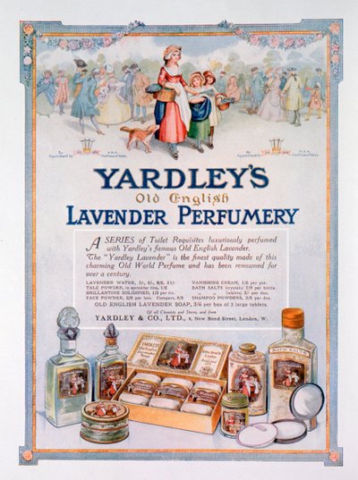 Yardleys Old English Lavender -hajuveden mainos, 1923 tekijältä Unbekannt