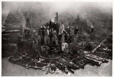 Ilmakuva Manhattanista, New York City, USA, Zeppelinistä, 1928 1933 tekijältä Unbekannt