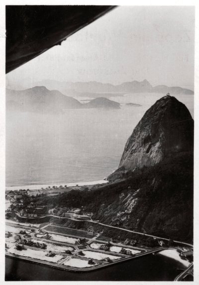 Ilmakuva Sokeritoppavuoresta, Rio de Janeiro, Brasilia, Zeppelinistä, 1930 1933 tekijältä Unbekannt